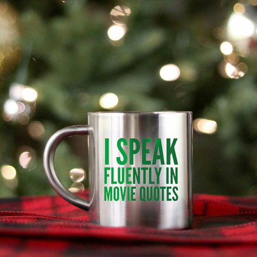 I Speak Fluently In Movie Quotes Gold & Silver Mug