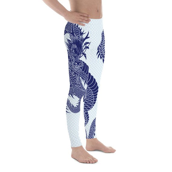 Mens Leggings - Dragon Leggings with Scales