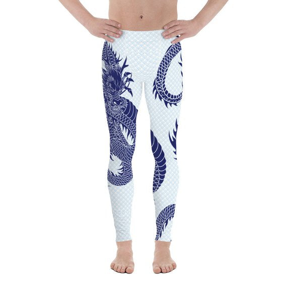 Mens Leggings - Dragon Leggings with Scales