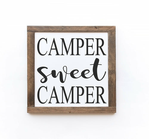 Camping Wood Signs