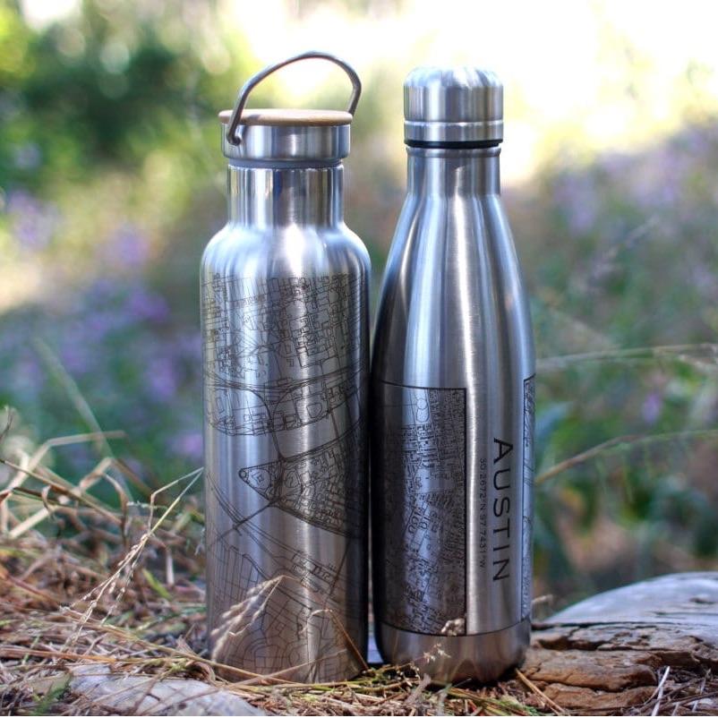 Ithaca - New York Map Insulated Bottle