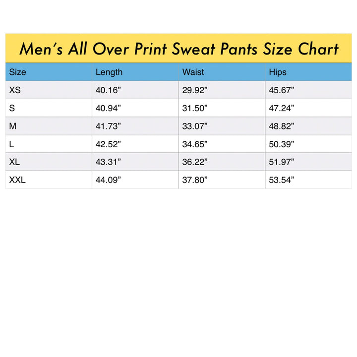 ACCORDING TO PLAN. Men's All Over Print Sweatpants