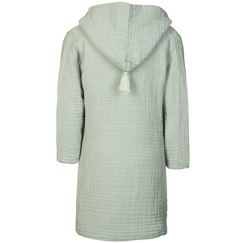 OrganicEra Muslin Bathrobe,Aqua