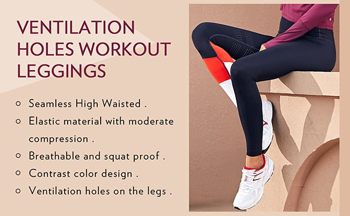 Women's Seamless High Waisted Leggings Naked Feeling Ventilation Holes