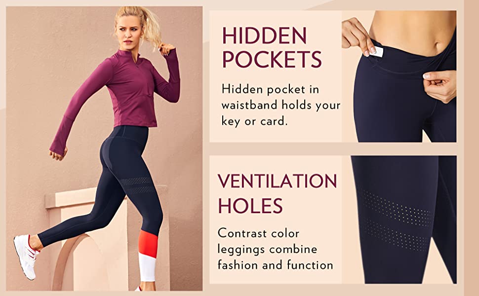 Women's Seamless High Waisted Leggings Naked Feeling Ventilation Holes