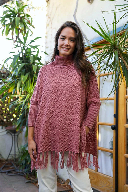 Sweater Weather Roll-Neck Poncho