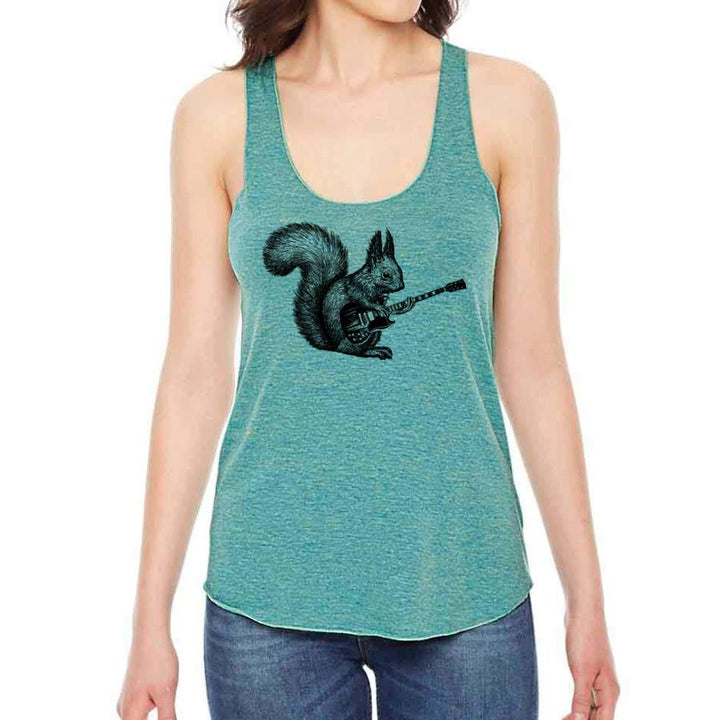 Squirrel Playing Guitar Racerback