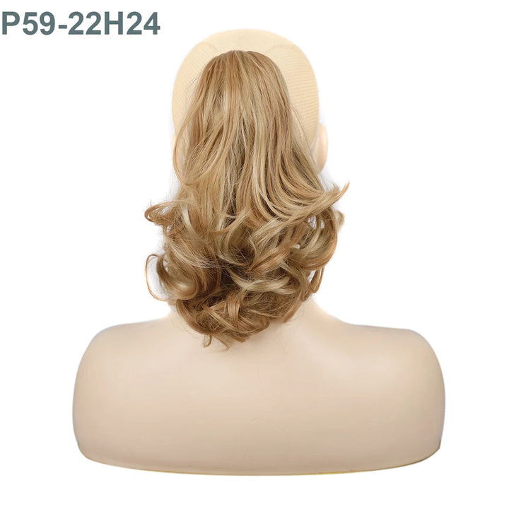 Synthetic Claw Clip On Ponytail Wavy False Hair Extension Hairpiece for Women Accessories